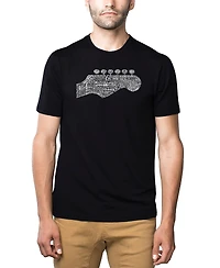 La Pop Art Men's Premium Word T-Shirt - Guitar Head