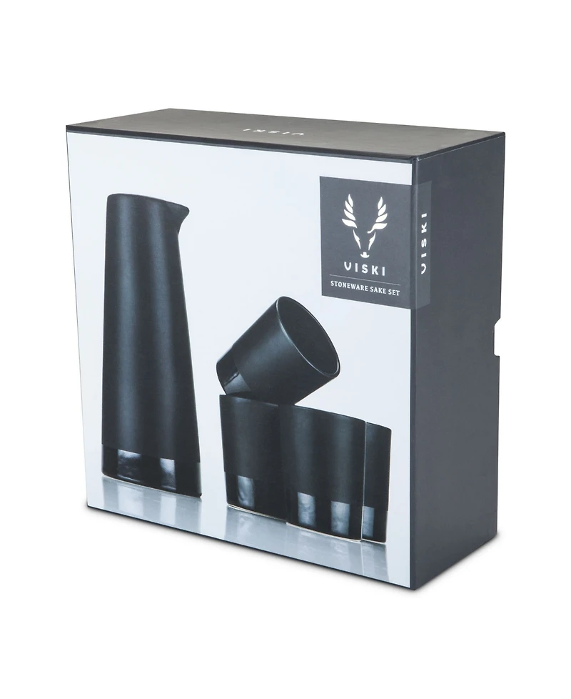 Viski Warren Stoneware Sake Set, 5 Piece