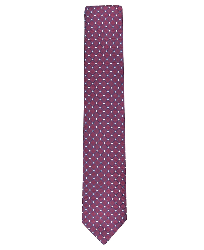 Club Room Men's Classic Grid Tie, Created for Macy's