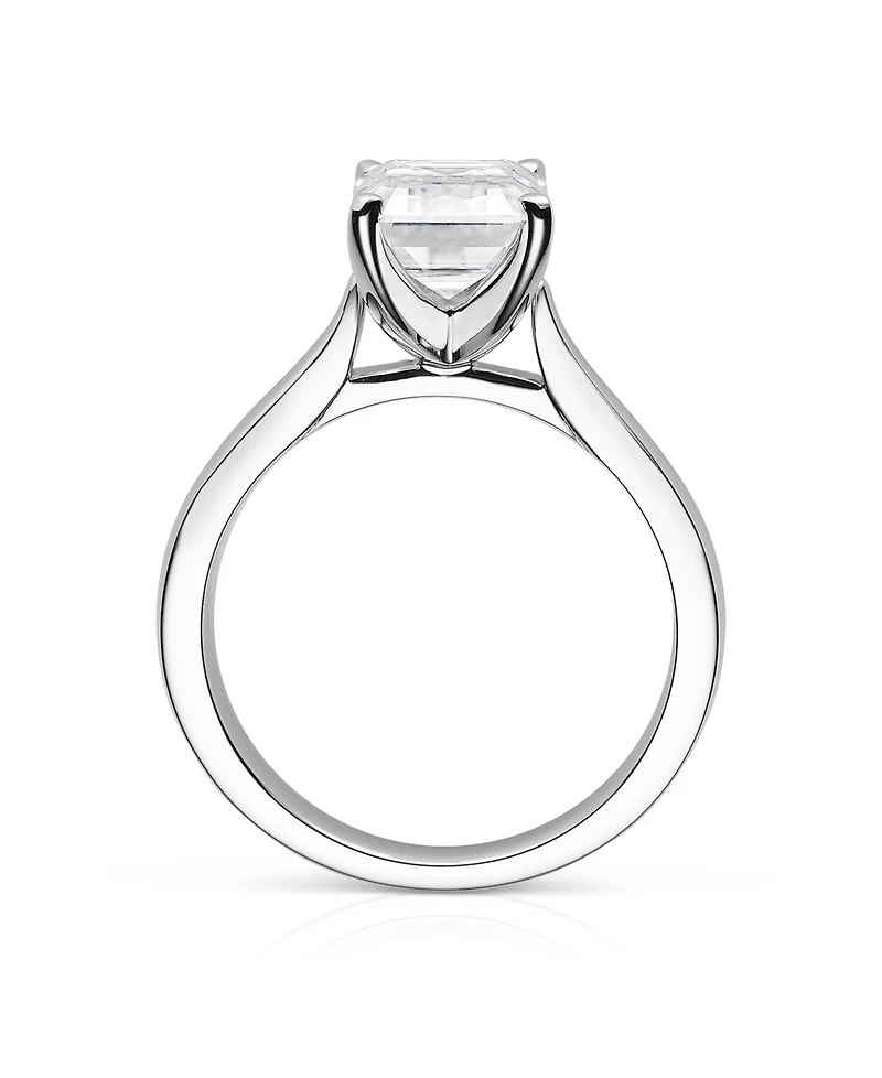 Moissanite Emerald Solitaire Ring 2-1/2 ct. t.w. Diamond Equivalent 14k White Gold