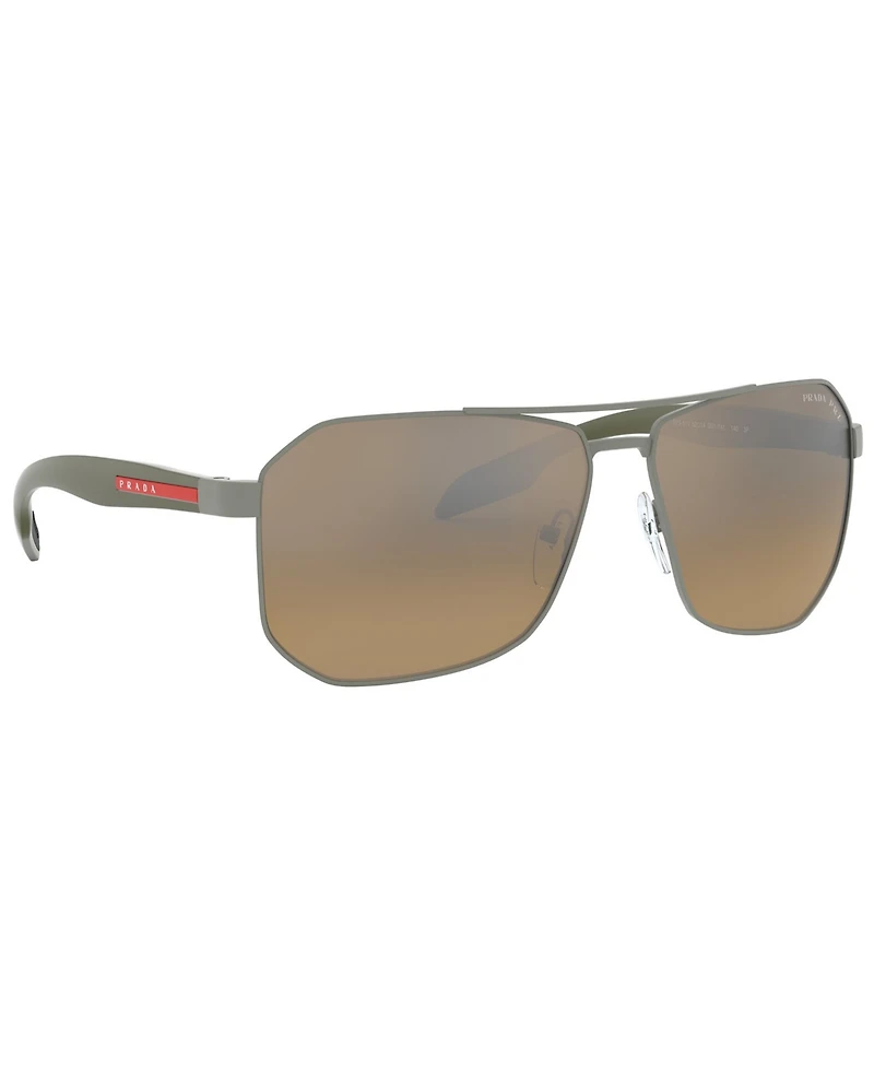 Prada Linea Rossa Men's Polarized Sunglasses, Ps 51VS 62