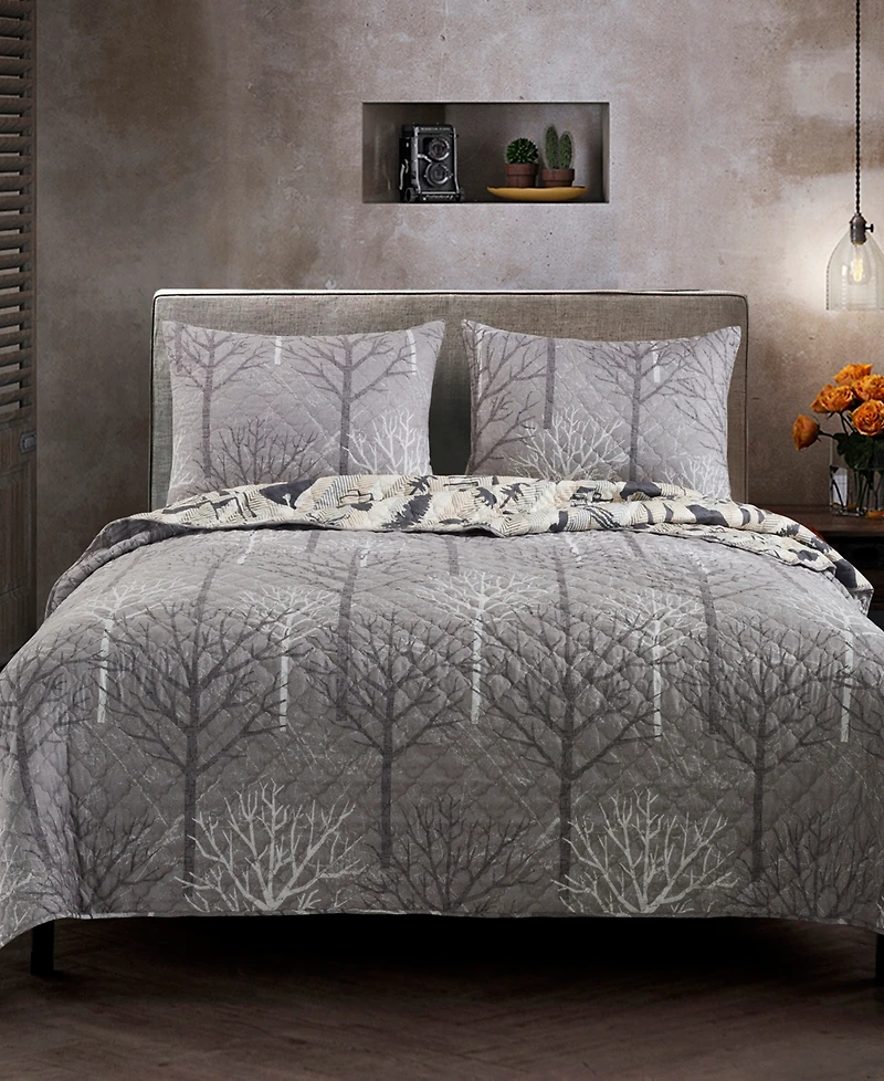 American Heritage Textiles Forest 3 Piece Quilt Set, Queen