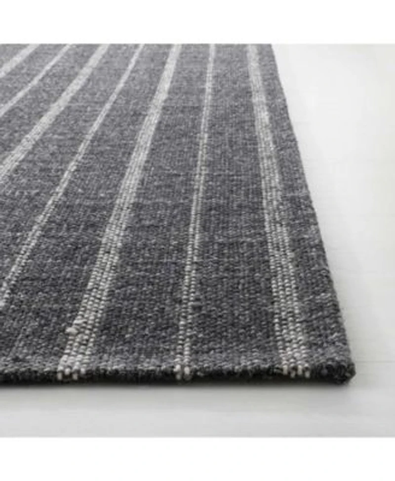 Lauren Ralph Lauren Miles Stripe Lrl6400a Charcoal Area Rug Collection