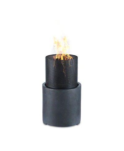 Danya B 22 inch Wood Burning Faux Stone Fire Column