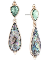 lonna & lilly Gold-Tone Stone Double Drop Earrings