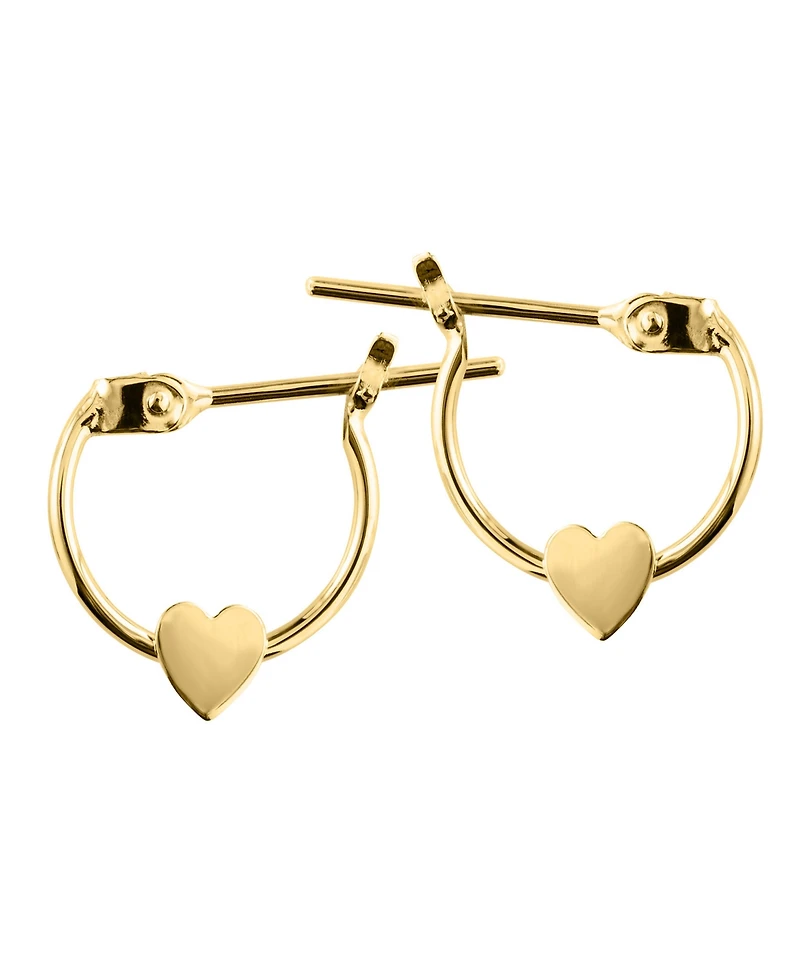 Children's Heart Earrings in 14k Yellow Gold