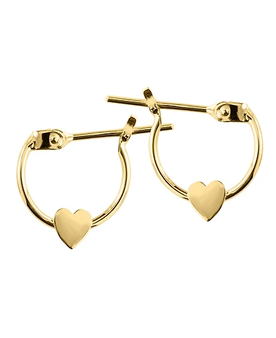 Children's Heart Earrings in 14k Yellow Gold