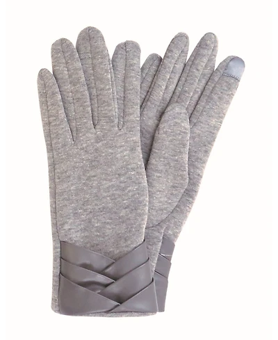 Marcus Adler Women's Pleated Cuff Jersey Touchscreen Gloves
