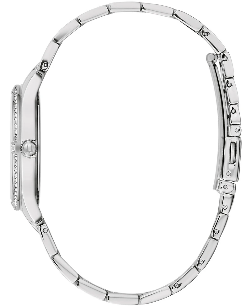 Bulova Women's Crystal Stainless Steel Bracelet Watch 32mm, Created for Macy's