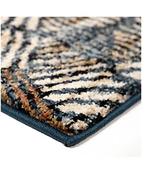 Closeout! Orian Adagio Textured Penny Blue 5'1" x 7'6" Area Rug
