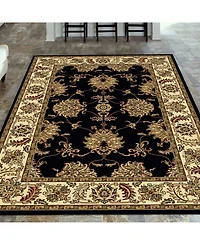 Closeout! Km Home //Black Navelli Black 5'5" x 8'3" Area Rug