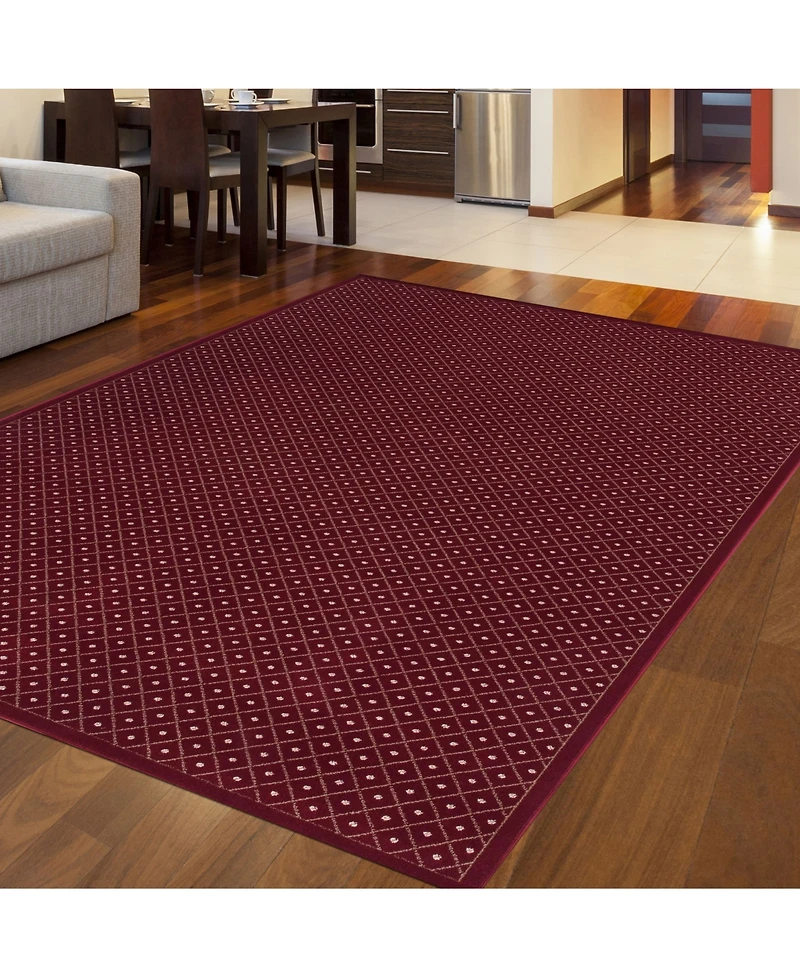 Closeout! Km Home 782/1712/Red Pesaro Red 7'9" x 11' Area Rug