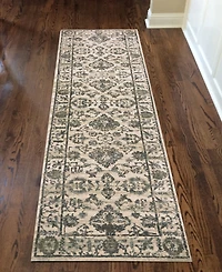Closeout! Km Home /0023/Bone Cantu Ivory/ Cream 2'2" x 7'7" Runner Rug
