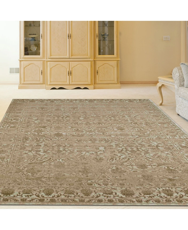 Closeout! Km Home 3564/0021/Bone Cantu Ivory/ Cream 5'3" x 7'3" Area Rug