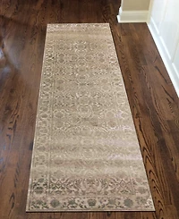 Closeout! Km Home 3564/0023/Bone Cantu Ivory/ Cream 2'2" x 7'7" Runner Rug
