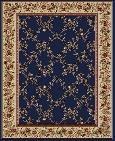 Closeout! Km Home 1590/4001/Navy Pesaro Blue 3'3" x 4'11" Area Rug