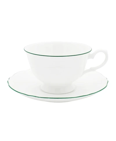 Twig New York Amelie Forest Green Rim Cup Saucer
