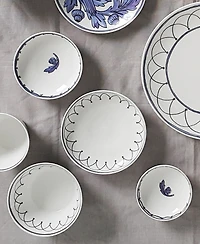Twig New York Blue Bird Canape Plates - Set of 3