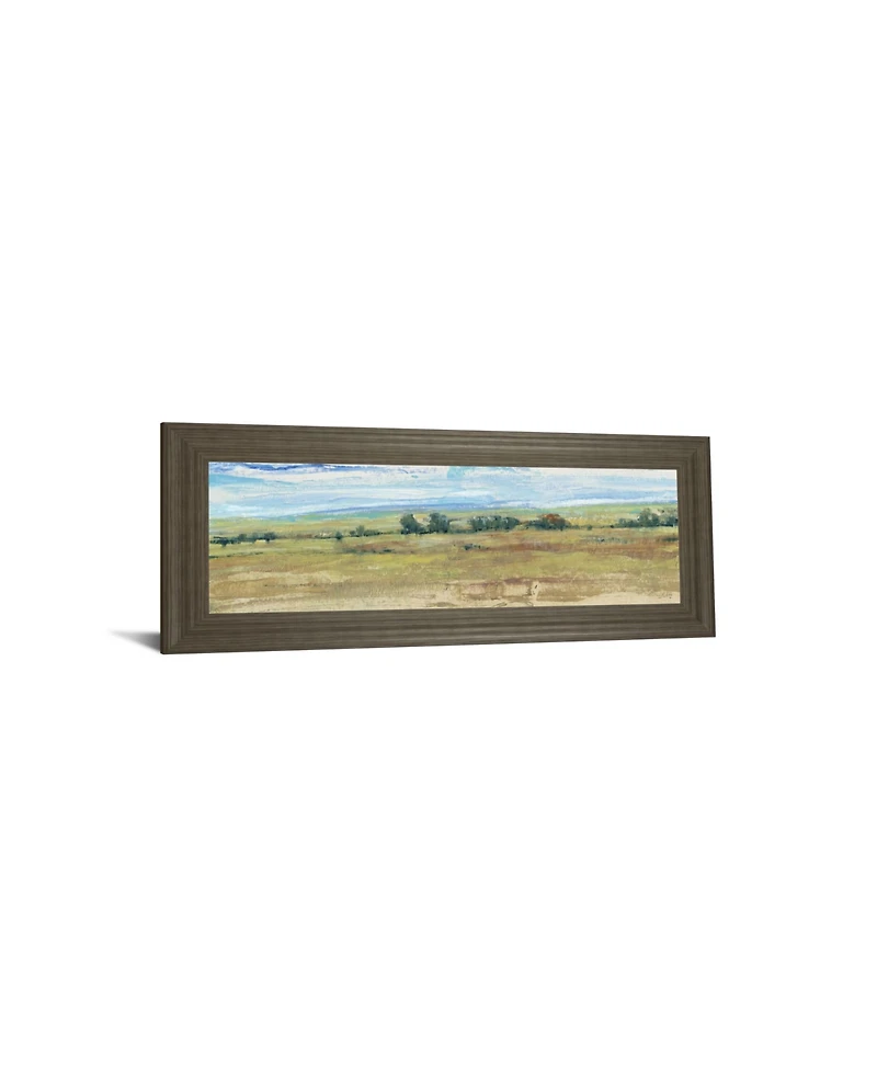 Classy Art Distant Treeline Panel I by Tim Otoole Framed Print Wall Art - 18" x 42"