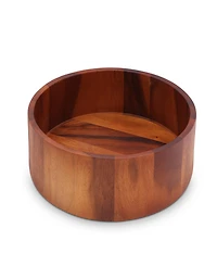 Arthur Court Acacia Wood Serving Bowl for Fruits or Salads Tulip Shape Style Large Wooden Single Bowl