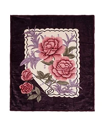 Baldwin Rose Heavy Thick Plush Mink Oversized Throw, 74" x 91"