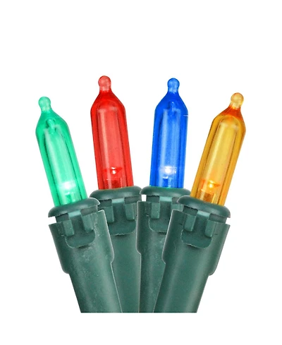 Northlight Set of 35 Multi-Color Led Mini Christmas Lights 4" Spacing - Green Wire