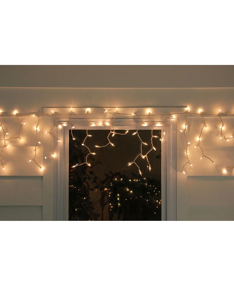 Northlight Set of 150 Clear Mini Icicle Christmas Lights 3" Spacing