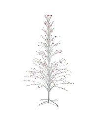 Northlight 6' White Lighted Christmas Cascade Twig Tree Outdoor Decoration - Multi Lights