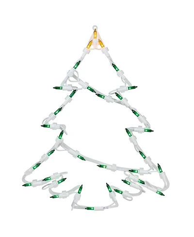 Northlight 15" Lighted Tree Christmas Double Sided Window Silhouette Decoration