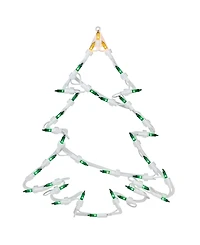 Northlight 15" Lighted Tree Christmas Double Sided Window Silhouette Decoration