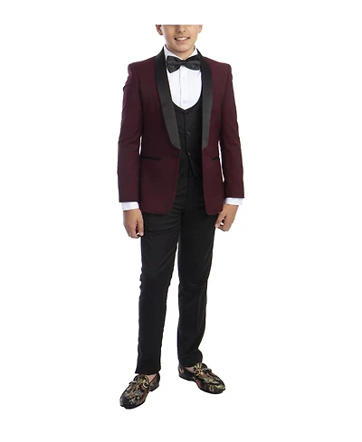 Perry Ellis Big Boy's 5-Piece Slim Fit Shawl Tuxedo Set