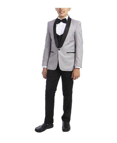 Perry Ellis Big Boy's 5-Piece Slim Fit Shawl Tuxedo Set