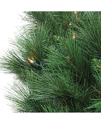 Northlight Pre-lit White Valley Pine Artificial Christmas Wreath - 48-Inch Clear Lights