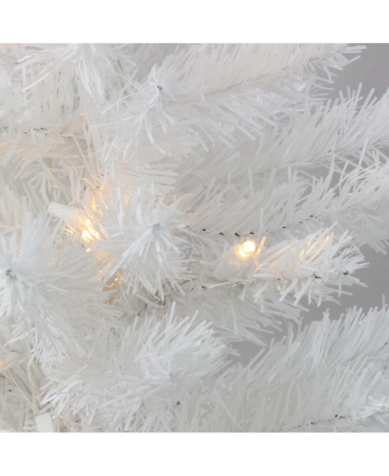 Northlight 3' Pre-Lit Led Snow White Medium Artificial Christmas Tree - Clear Lights