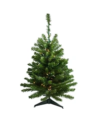 Northlight 3' Pre-Lit Canadian Pine Artificial Christmas Tree - Clear Lights