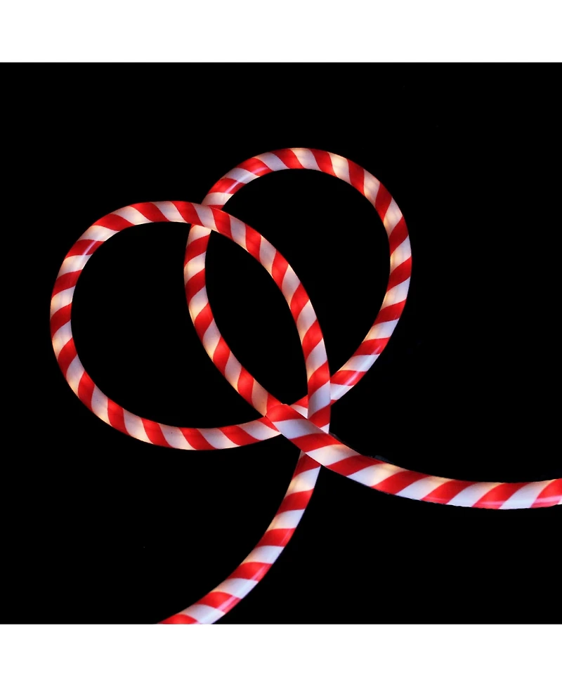 Northlight 18' Red and White Candy Cane Striped Christmas Rope Light