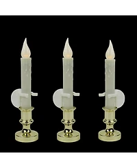 Northlight Set of 3 Battery Operated Led Flickering Window Christmas Candle Lamps 8.5"