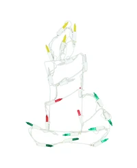 Northlight 12" Battery Operated Led Lighted Candle Christmas Window Silhouette with Timer