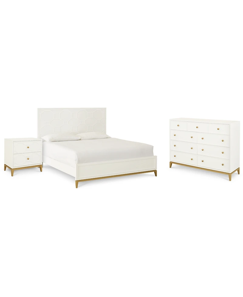 Chelsea 3-Pc. Bedroom Set (Queen Bed, Dresser, Nightstand)