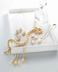 Effy Cultured Freshwater Pearl (10mm) Drop Earrings in 18k Gold Over Sterling Silver