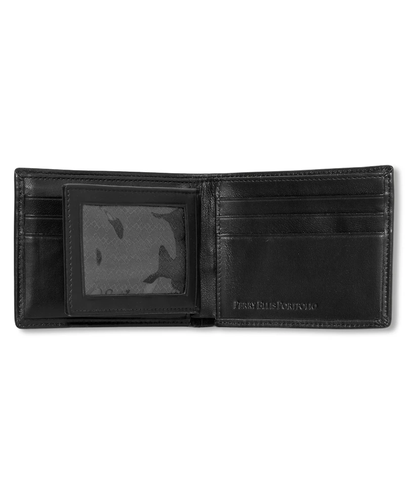Perry Ellis Portfolio Men's Leather Gramercy Bifold Wallet