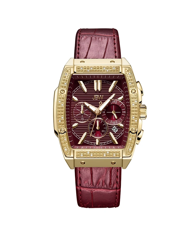Jbw Men's Echelon Diamond (1/4 ct. t.w.) Watch in 18k Gold-plated Stainless Steel 41mm