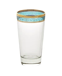 Lorren Home Trends Melania Collection Multicolor Highball Glasses, Set of 6