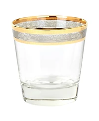 Lorren Home Trends Melania Collection Smoke Double Old Fashion Glasses, Set of 6