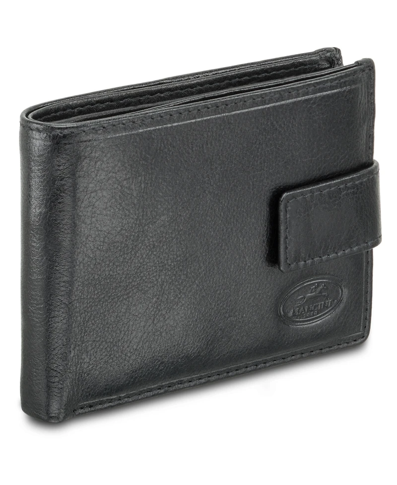 Men's Mancini Equestrian2 Collection Rfid Secure Wallet with Coin Pocket