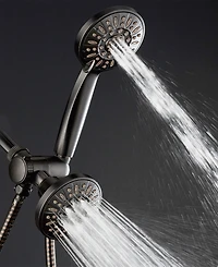 AquaDance High-Pressure 48-Setting Dual Shower Head Combo with Extra-long 6 Foot Hose