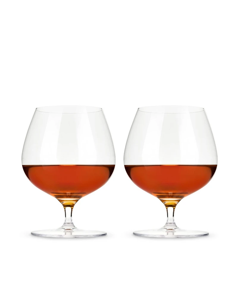 Viski Crystal Wingback Cognac Glasses, Set of 2, 17 Oz