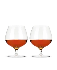 Viski Crystal Wingback Cognac Glasses, Set of 2, 17 Oz