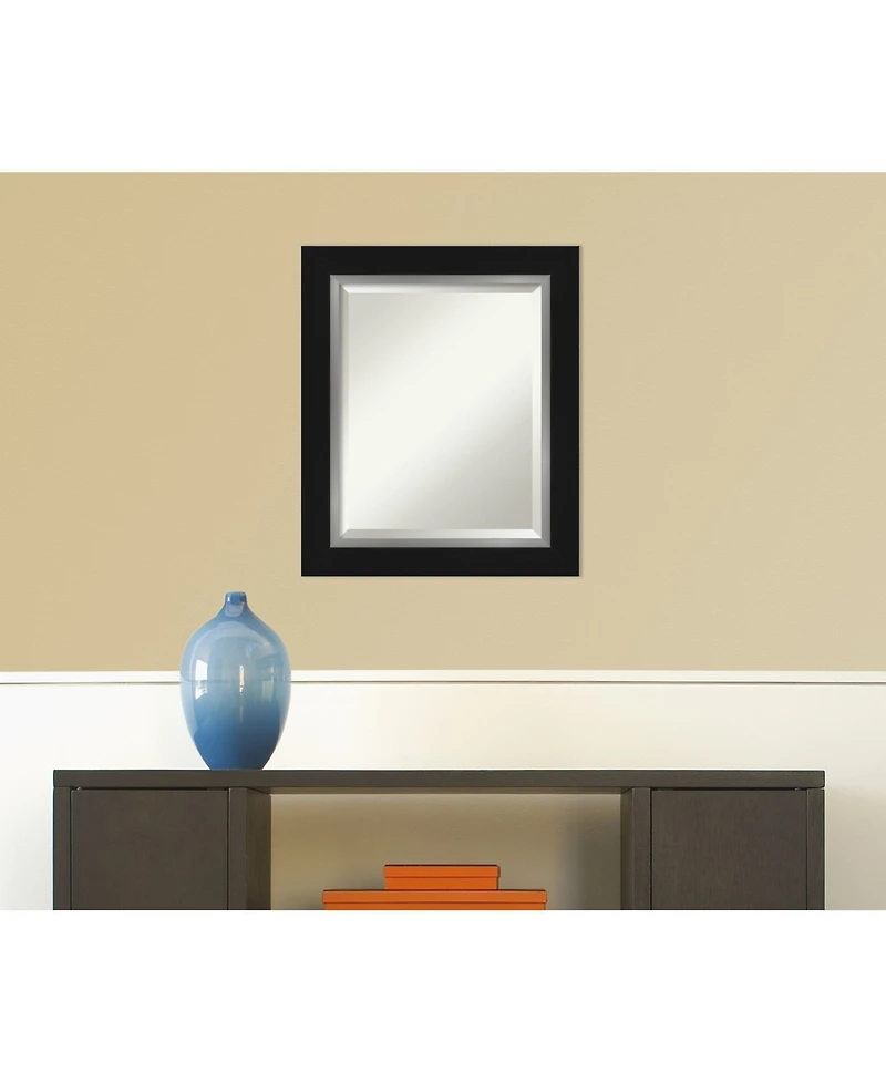 Amanti Art Eva Silver-tone Framed Bathroom Vanity Wall Mirror