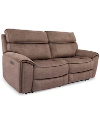 Closeout! Hutchenson 2-Pc. Fabric Sectional with 2 Power Headrests